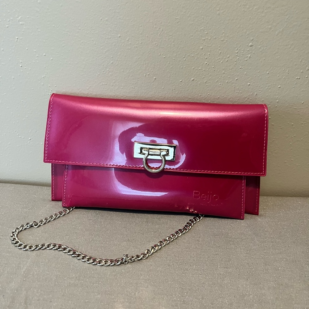 Hot pink Beijo clutch